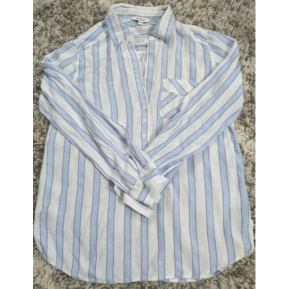 Women's Express Striped Long Sleeve Blouse XS